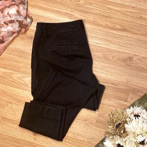 White House Black Market, Slim Leg Mid Rise Ankle Pants 25” inseam, black